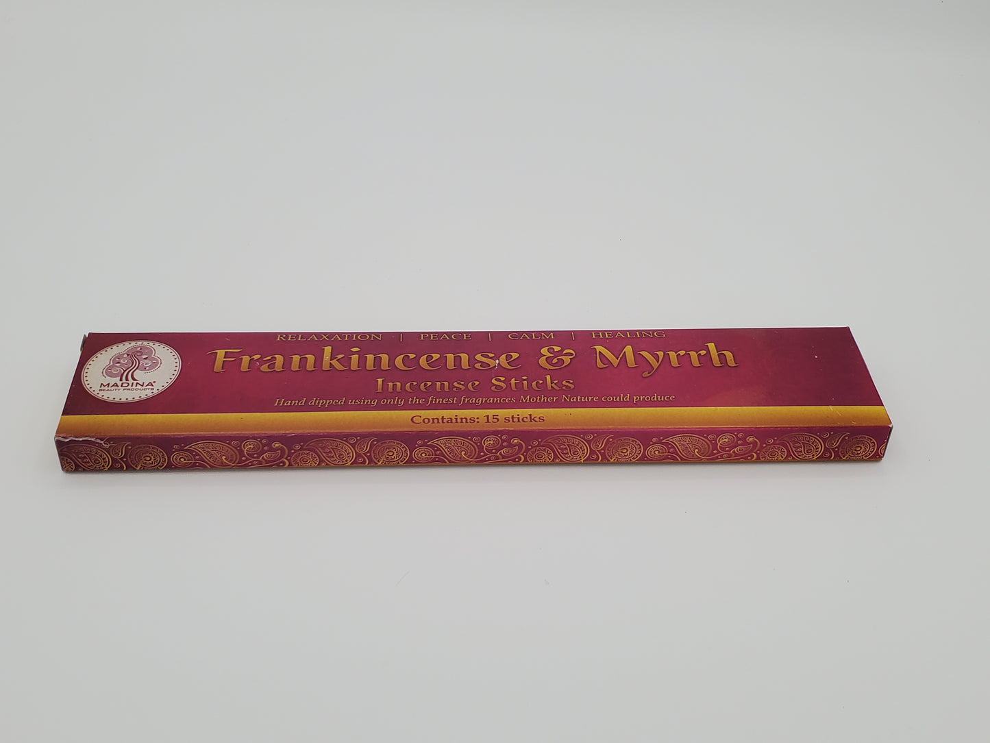 Exquisite Harmony: Elevate Your Space with Madina's Frankincense & Myrrh Incense Sticks