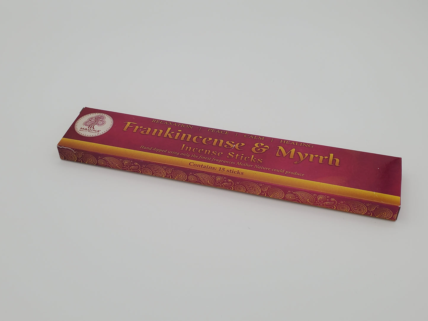 Exquisite Harmony: Elevate Your Space with Madina's Frankincense & Myrrh Incense Sticks