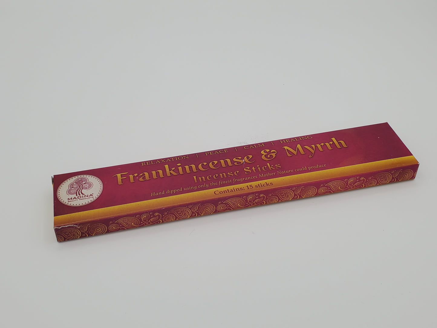 Exquisite Harmony: Elevate Your Space with Madina's Frankincense & Myrrh Incense Sticks