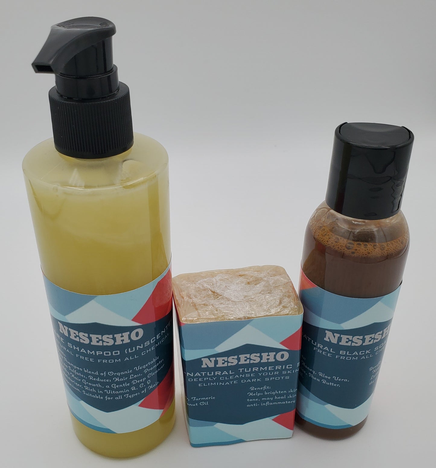 Radiant You: Unscented Haircare, Turmeric & Black Soap All-Natural Elegance - Set