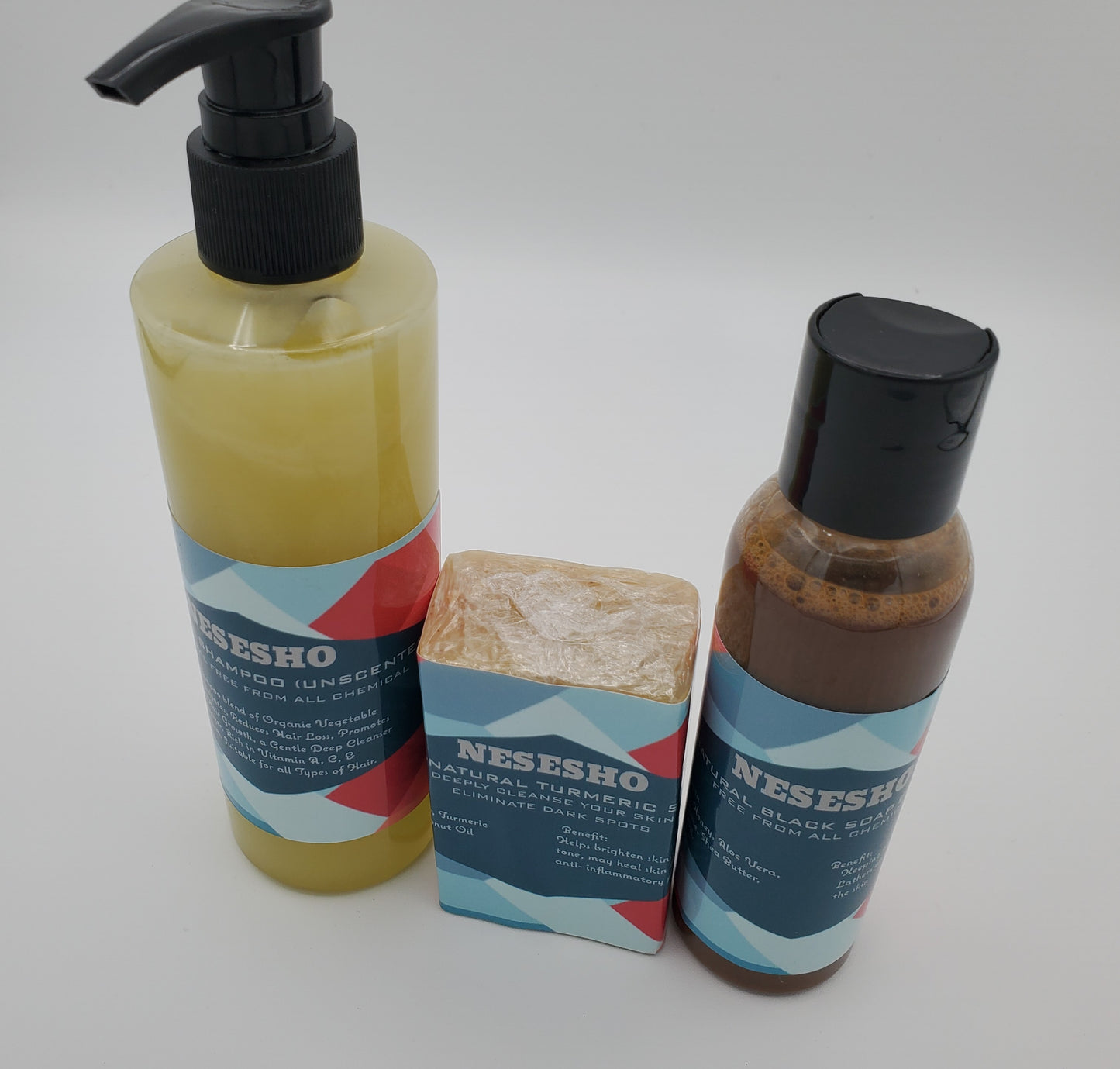 Radiant You: Unscented Haircare, Turmeric & Black Soap All-Natural Elegance - Set