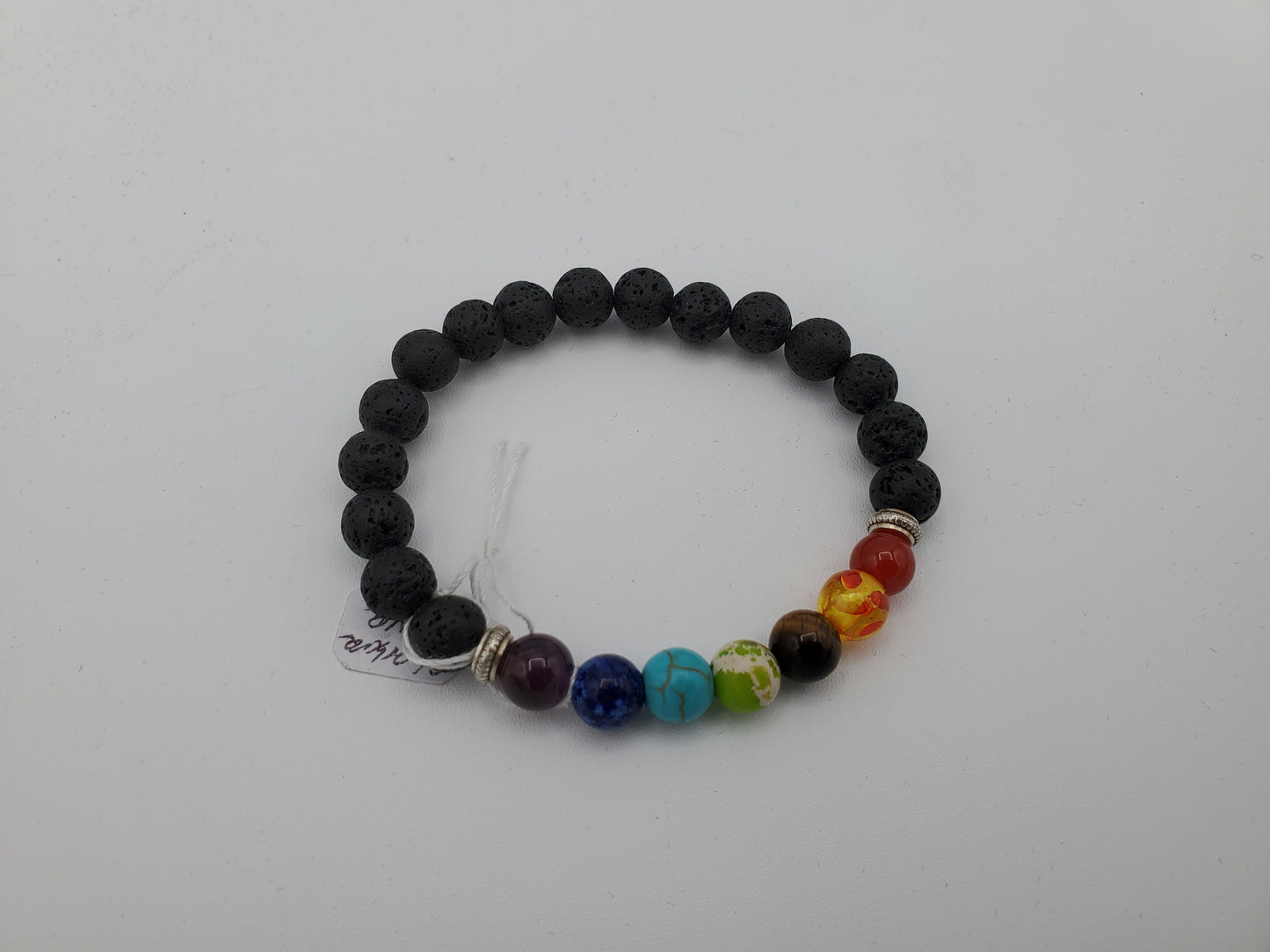 Natural Lava Stone Chakra Bracelet to Improve Your Energy and Mood