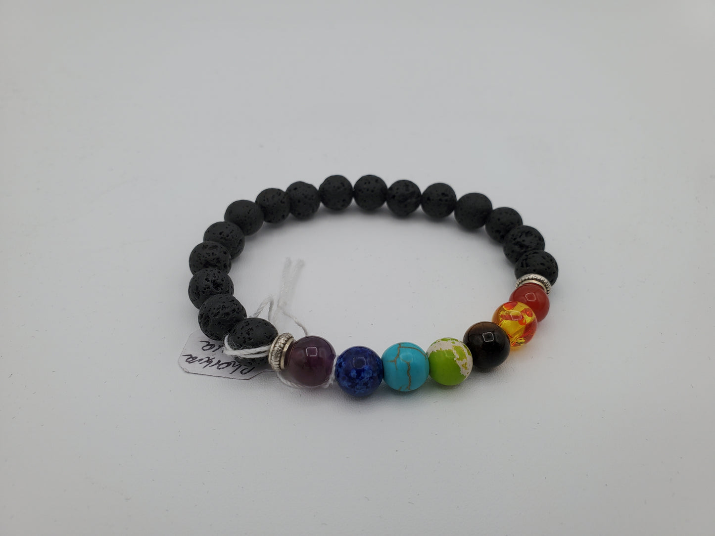 Natural Lava Stone Chakra Bracelet to Improve Your Energy and Mood