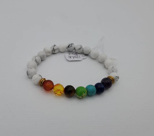 Elevate Your Energy with the Serene White Stone Chakra Healing Bracelet