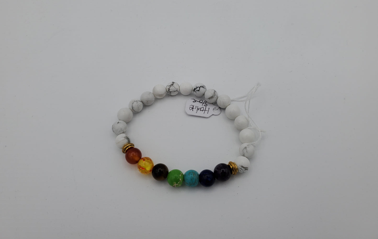 Elevate Your Energy with the Serene White Stone Chakra Healing Bracelet