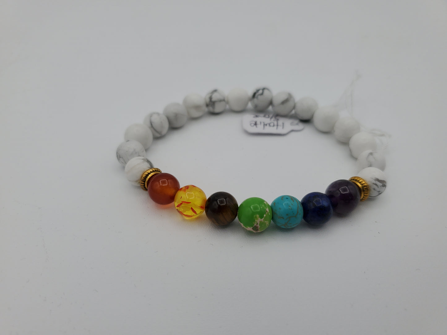 Elevate Your Energy with the Serene White Stone Chakra Healing Bracelet