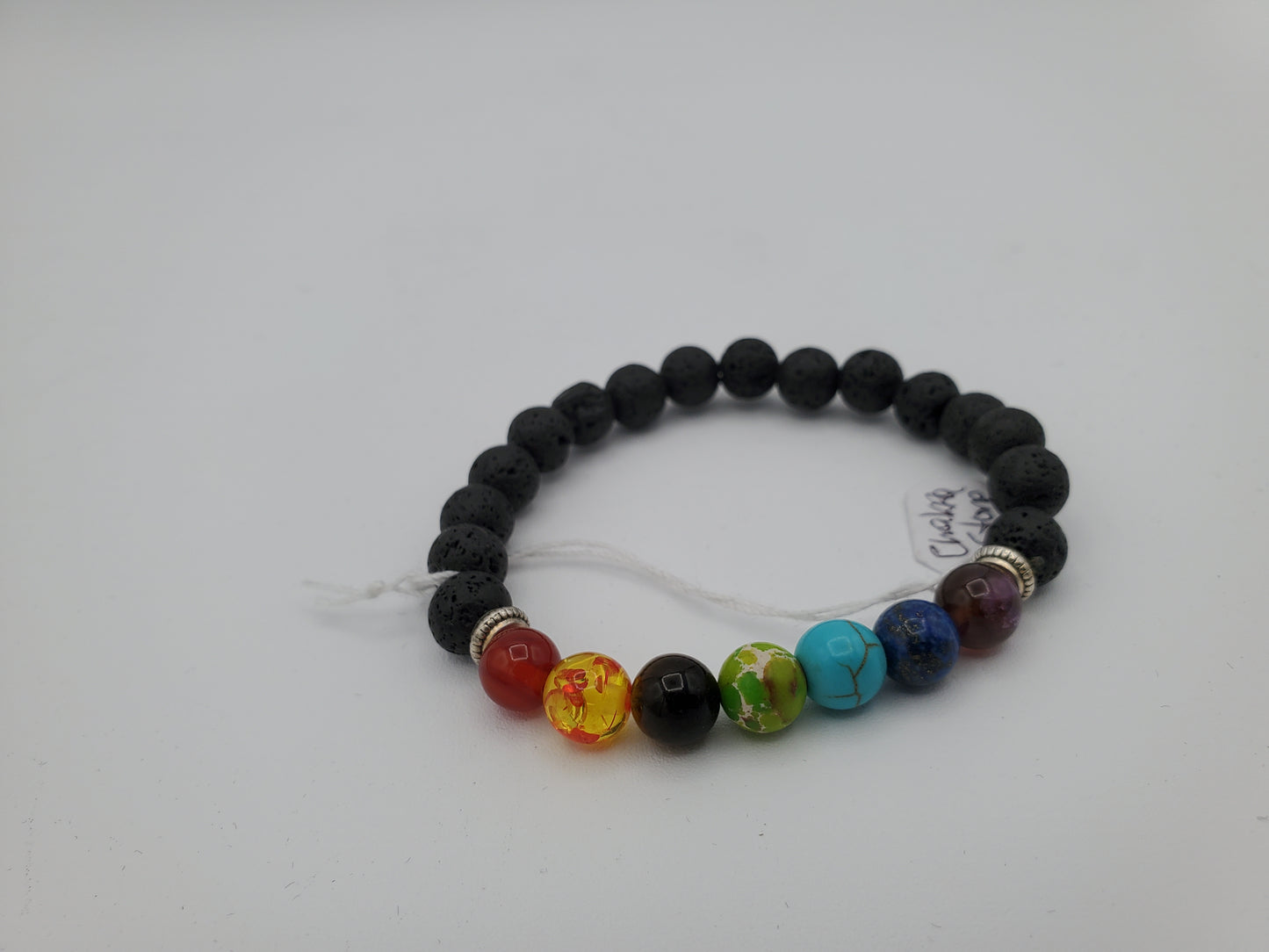 Natural Lava Stone Chakra Bracelet to Improve Your Energy and Mood