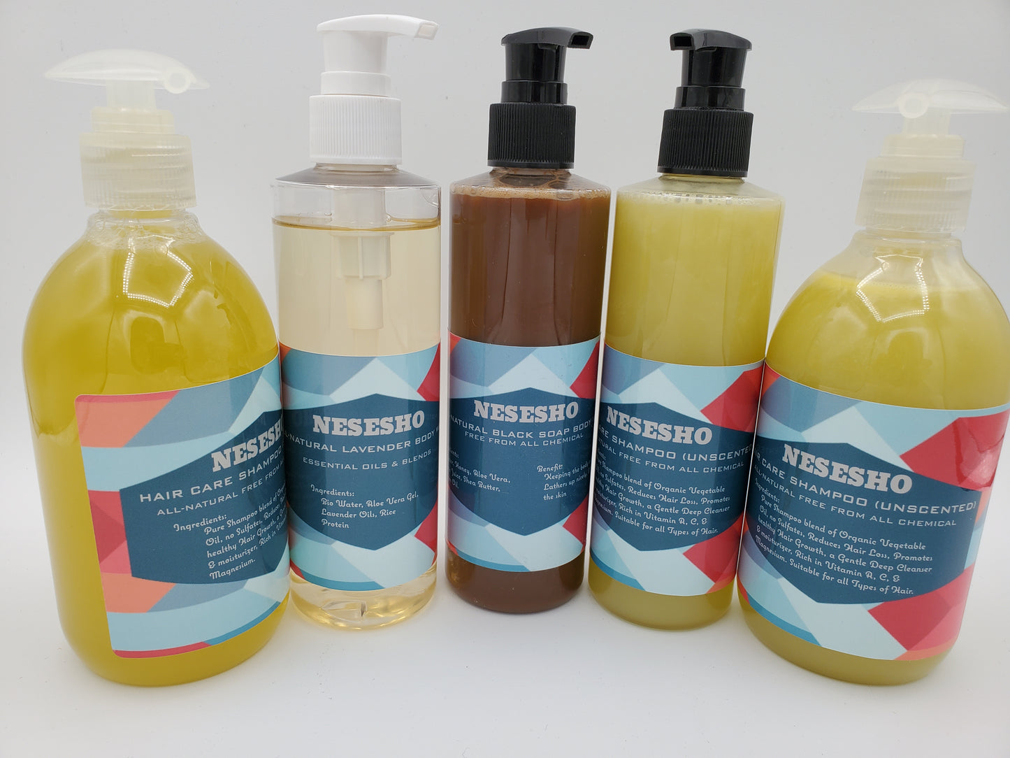 5-in-1 Natural Hair Care and Body Wash Set for Healthy, Beautiful You