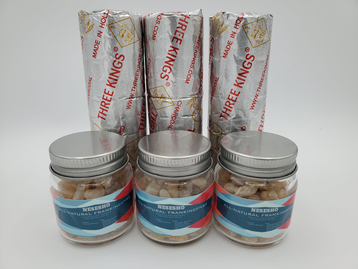 Three Kings Incense and All-Natural Frankincense for Good Health and Well-Being - Set