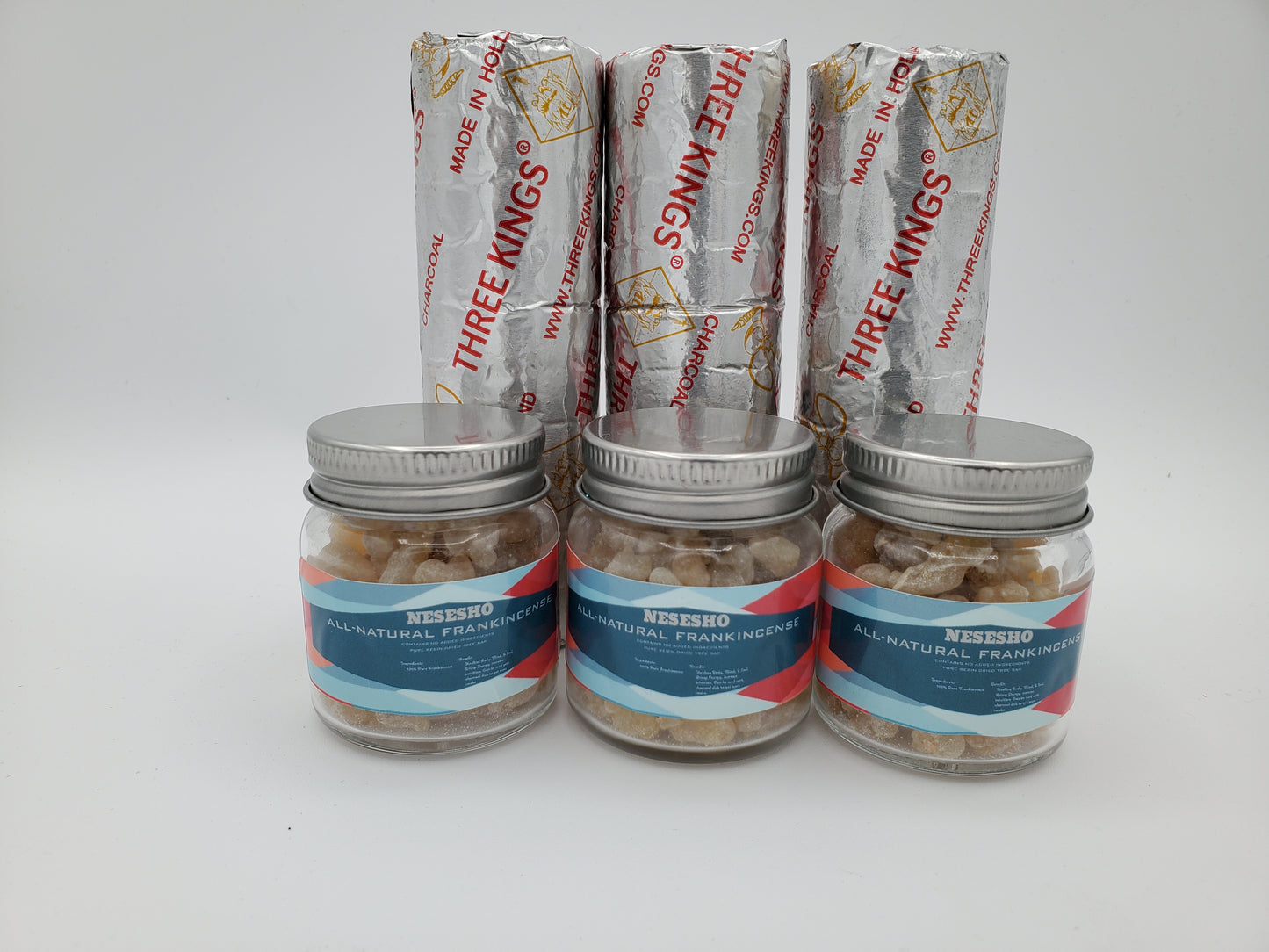 Three Kings Incense and All-Natural Frankincense for Good Health and Well-Being - Set