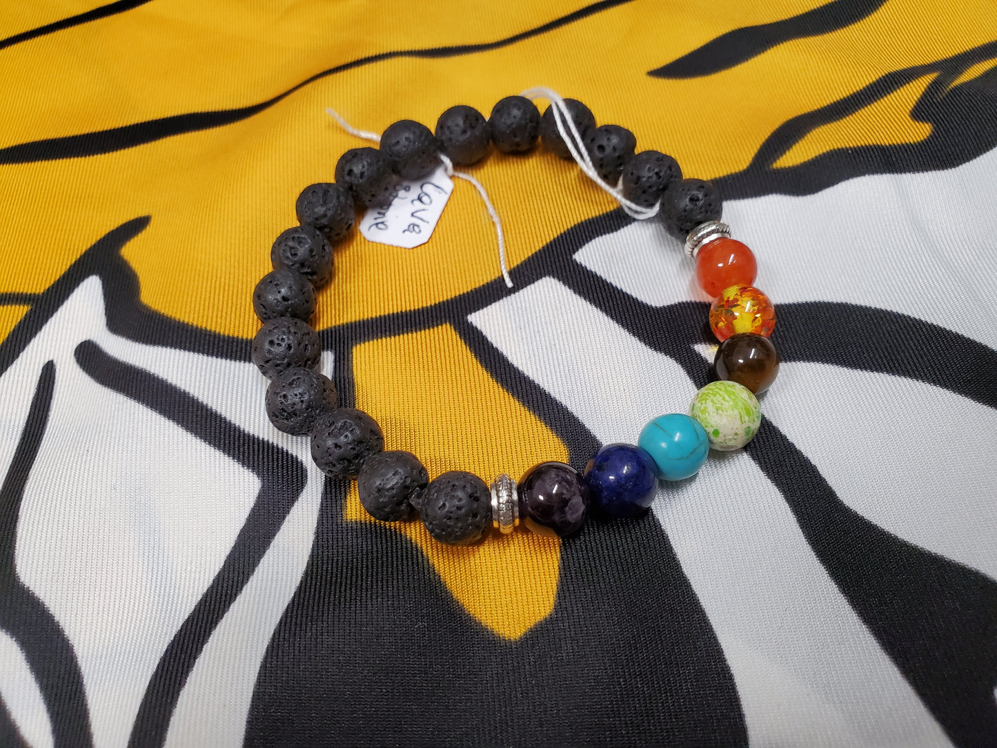 Chakra Healing Bracelet with Laval Stone